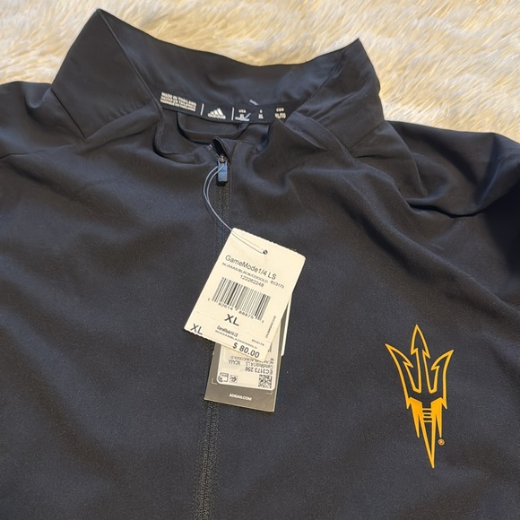 Adidas Arizona State GameMode Windbreaker Jacket Black 1/2 Zip XL NWT - Picture 4 of 13